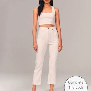 24S Abercrombie Curve Love Ultra High Rise Ankle Straight Jeans